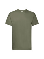 Pánske Unisex pevné  bavlnené Tričko Bez potlače Fruit of the Loom Olivové 205g | Fruitshop