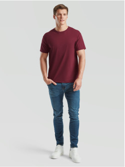 Prémiové Unisex pánske bavlnené Tričko Bez potlače Vínová farba 195g | Fruitshop