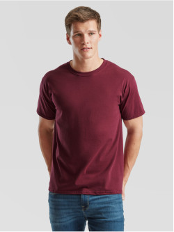 Prémiové Unisex pánske bavlnené Tričko Bez potlače Vínová farba 195g | Fruitshop