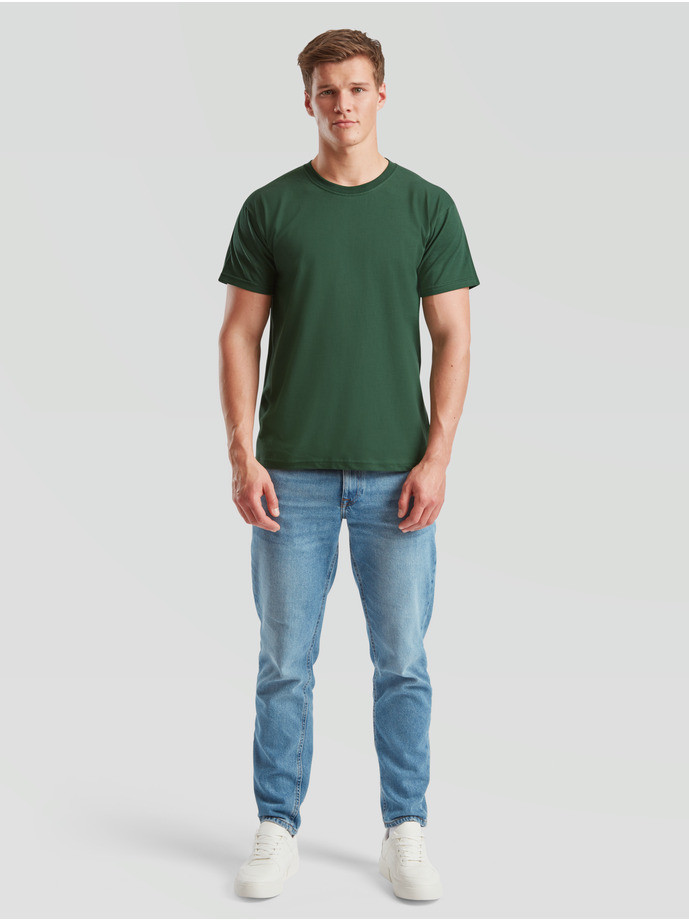 Prémiové Unisex pánske bavlnené Tričko Bez potlače Zelené 195g | Fruitshop