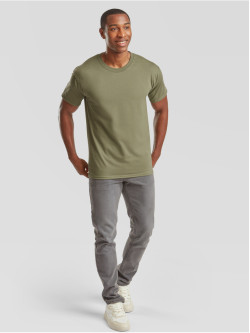Prémiové Unisex pánske bavlnené Tričko Bez potlače Olivové 195g | Fruitshop