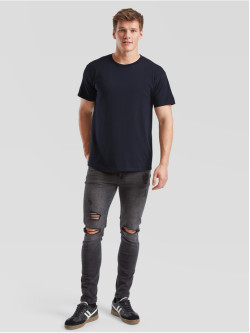 Unisex jemné pánske bavlnené Tričko Bez potlače čierne 195g | Fruitshop