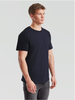 Unisex jemné pánske bavlnené Tričko Bez potlače čierne 195g | Fruitshop