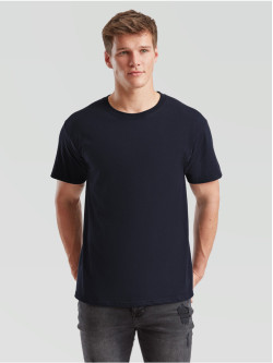 Unisex jemné pánske bavlnené Tričko Bez potlače čierne 195g | Fruitshop