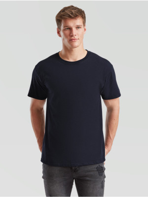 Unisex jemné pánske bavlnené Tričko Bez potlače čierne 195g | Fruitshop