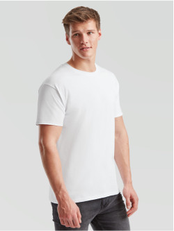 Unisex jemné pánske bavlnené Tričko Bez potlače Biele 195g | Fruitshop