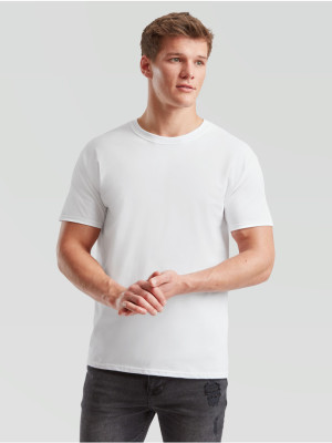 Unisex jemné pánske bavlnené Tričko Bez potlače Biele 195g | Fruitshop