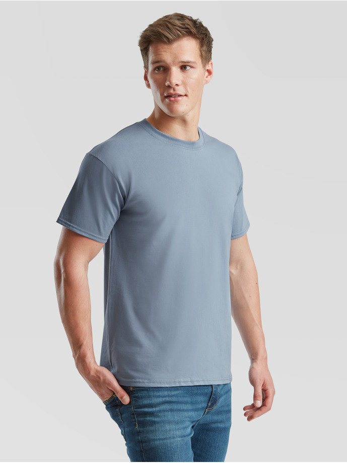 Prémiové Unisex pánske bavlnené Tričko Bez potlače Minerálna modrá 195g | Fruitshop