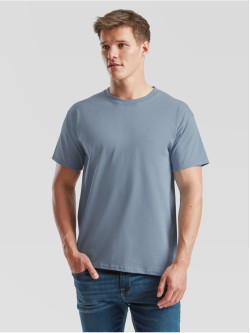Prémiové Unisex pánske bavlnené Tričko Bez potlače Minerálna modrá 195g | Fruitshop