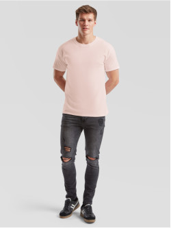 Prémiové Unisex pánske bavlnené Tričko Bez potlače Bledoružové 195g | Fruitshop