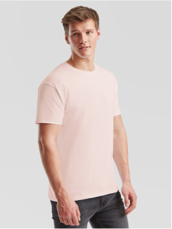 Prémiové Unisex pánske bavlnené Tričko Bez potlače Bledoružové 195g | Fruitshop