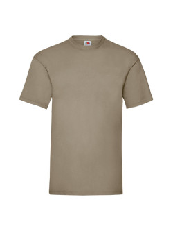 Pánske bavlnené tričko bez potlače kaki piesková The Essential Tee: Kvalitné Unisex Tričko 165g | Fruitshop