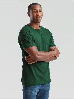 Pánske bavlnené tričko bez potlače zelené The Essential Tee: Kvalitné Unisex Tričko 165g | Fruitshop