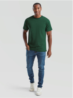 Pánske bavlnené tričko bez potlače zelené The Essential Tee: Kvalitné Unisex Tričko 165g | Fruitshop