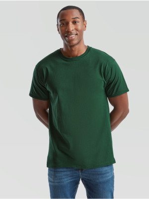 Pánske bavlnené tričko bez potlače zelené The Essential Tee: Kvalitné Unisex Tričko 165g | Fruitshop