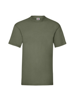 Pánske bavlnené tričko olivové bez potlače The Essential Tee: Kvalitné Unisex Tričko 165g | Fruitshop