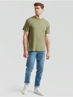 Pánske bavlnené tričko olivové bez potlače The Essential Tee: Kvalitné Unisex Tričko 165g | Fruitshop