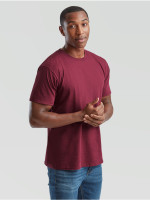 Pánske bavlnené tričko farba vínová bez potlače The Essential Tee: Kvalitné Unisex Tričko 165g | Fruitshop