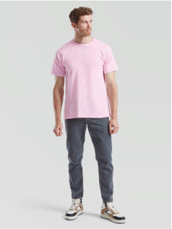 Pánske bavlnené tričko ružové bez potlače The Essential Tee: Kvalitné Unisex Tričko 165g | Fruitshop