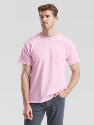 Pánske bavlnené tričko ružové bez potlače The Essential Tee: Kvalitné Unisex Tričko 165g | Fruitshop
