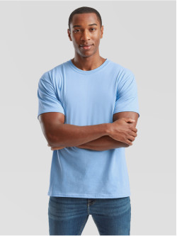 Pánske bavlnené tričko modré bez potlače The Essential Tee: Kvalitné Unisex Tričko 165g | Fruitshop