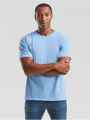 Pánske bavlnené tričko modré bez potlače The Essential Tee: Kvalitné Unisex Tričko 165g | Fruitshop