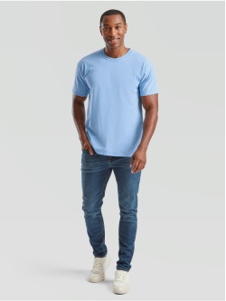 Pánske bavlnené tričko modré bez potlače The Essential Tee: Kvalitné Unisex Tričko 165g | Fruitshop