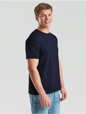 Pánske bavlnené tričko tmavomodré bez potlače The Essential Tee: Kvalitné Unisex Tričko 165g | Fruitshop