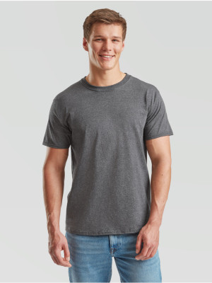 Pánske bavlnené tričko melírové bez potlače Fruit of the Loom The Essential Tee: Kvalitné Unisex Tričko 165g | Fruitshop