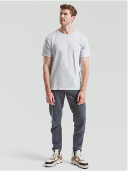 Pánske bavlnené tričko melírové šedé bez potlače Fruit of the Loom The Essential Tee: Kvalitné Unisex Tričko 165g | Fruitshop