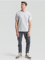 Pánske bavlnené tričko melírové šedé bez potlače Fruit of the Loom The Essential Tee: Kvalitné Unisex Tričko 165g | Fruitshop