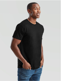 Pánske bavlnené tričko čierne bez potlače Fruit of the Loom The Essential Tee: Kvalitné Unisex Tričko 165g | Fruitshop