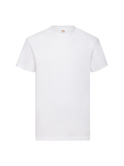 Pánske bavlnené tričko biele bez potlače Fruit of the Loom The Essential Tee: Kvalitné Unisex Tričko 165g | Fruitshop