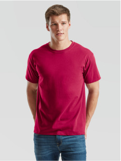 Prémiové Unisex pánske bavlnené Tričko Bez potlače malinové 195g | Fruitshop