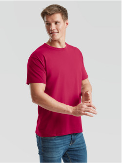 Prémiové Unisex pánske bavlnené Tričko Bez potlače malinové 195g | Fruitshop