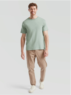 Prémiové Unisex pánske bavlnené Tričko Bez potlače bledozelené 195g | Fruitshop