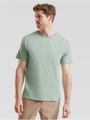 Prémiové Unisex pánske bavlnené Tričko Bez potlače bledozelené 195g | Fruitshop