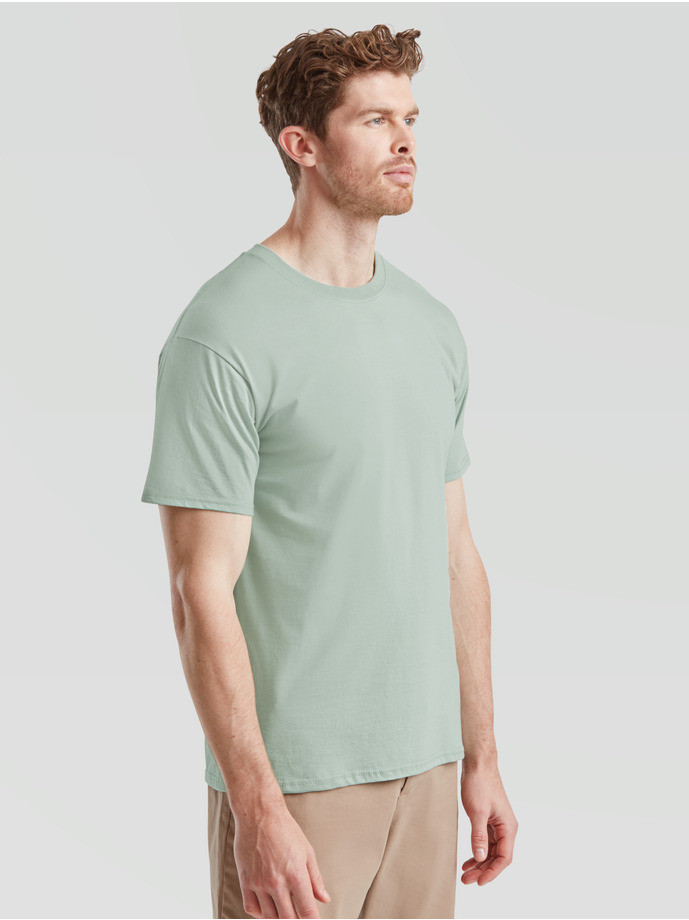 Prémiové Unisex pánske bavlnené Tričko Bez potlače bledozelené 195g | Fruitshop