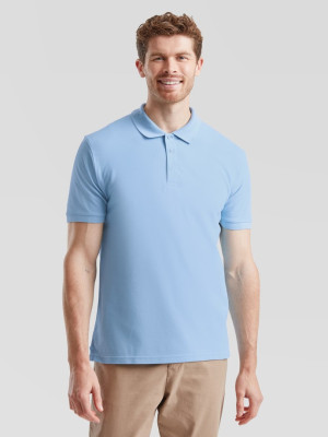 Polokošeľa pánska Premium modrá: 180g bavlna piqué, ktorá drží tvar | Fruitshop