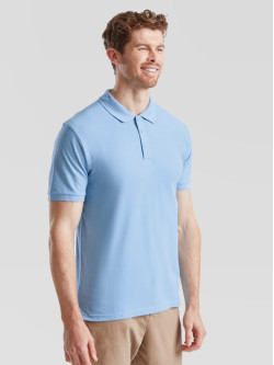 Polokošeľa pánska Premium modrá: 180g bavlna piqué, ktorá drží tvar | Fruitshop