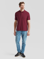 Polokošeľa pánska vínová Premium: 180g bavlna piqué, ktorá drží tvar | Fruitshop
