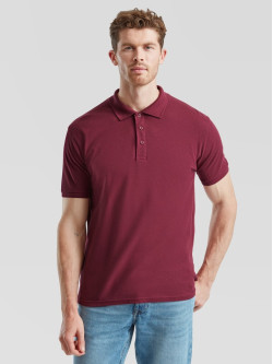 Polokošeľa pánska vínová Premium: 180g bavlna piqué, ktorá drží tvar | Fruitshop