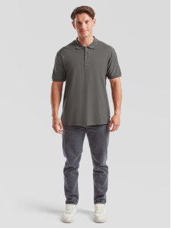 Polokošeľa pánska šedá Premium: 180g bavlna piqué, ktorá drží tvar | Fruitshop