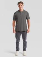 Polokošeľa pánska šedá Premium: 180g bavlna piqué, ktorá drží tvar | Fruitshop