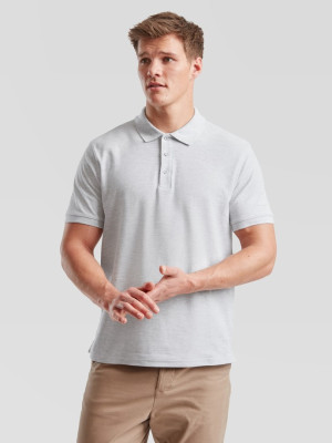 Polokošeľa pánska melírová šedá Premium: 180g bavlna piqué, ktorá drží tvar | Fruitshop