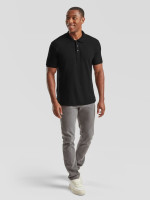 Polokošeľa pánska čierna Premium: 180g bavlna piqué, ktorá drží tvar | Fruitshop