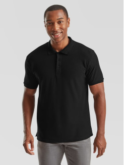 Polokošeľa pánska čierna Premium: 180g bavlna piqué, ktorá drží tvar | Fruitshop