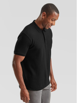 Polokošeľa pánska čierna Premium: 180g bavlna piqué, ktorá drží tvar | Fruitshop