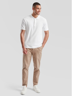 Polokošeľa pánska biela Premium: 180g bavlna piqué, ktorá drží tvar | Fruitshop