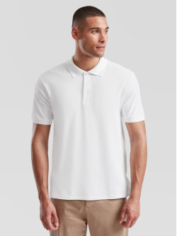 Polokošeľa pánska biela Premium: 180g bavlna piqué, ktorá drží tvar | Fruitshop